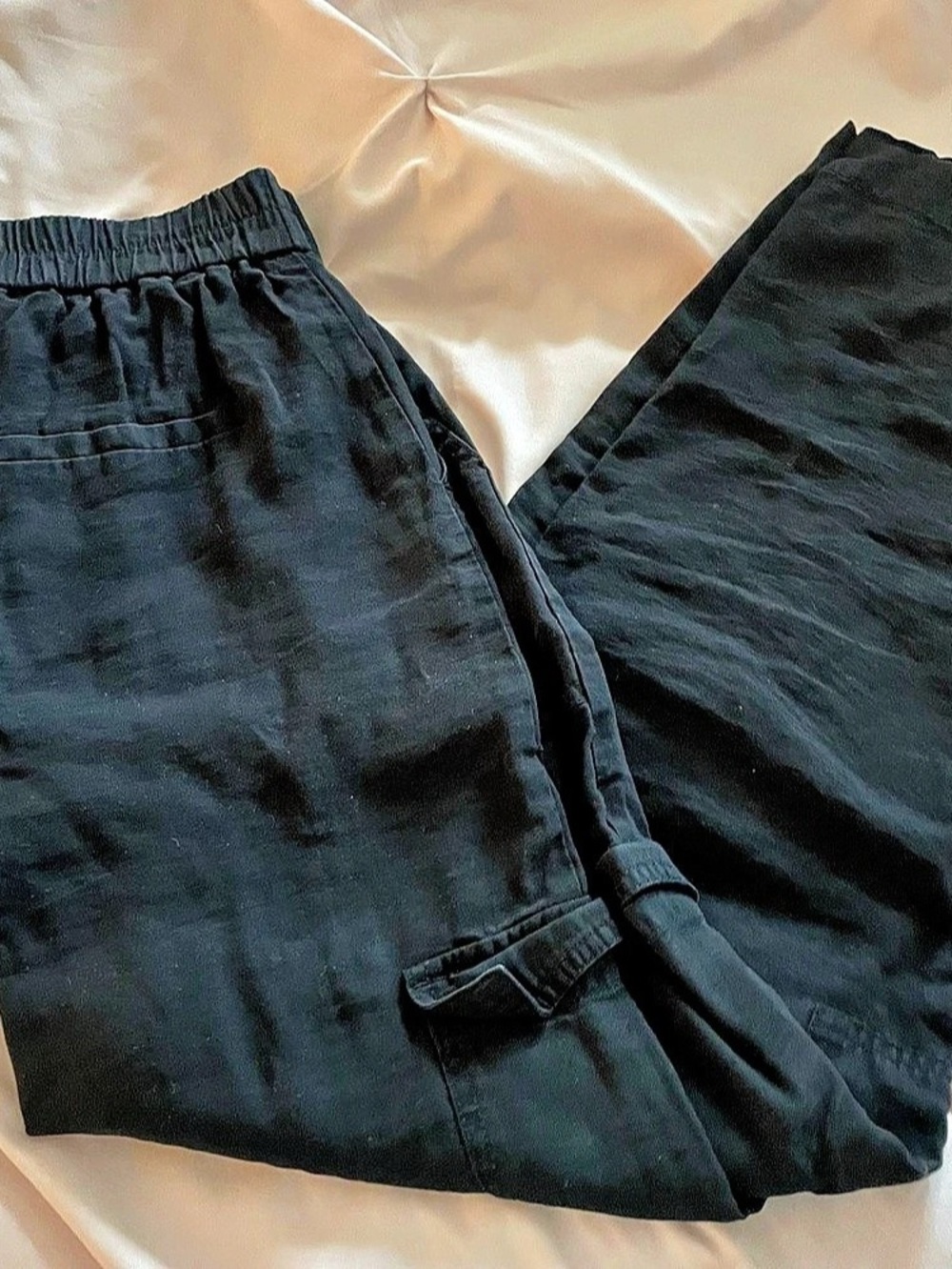 a new day Women's loose tapered Jogger Pants Black Size XS